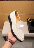 LOAFER IN WHITE CREAM SUEDE