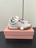 TYRE SNEAKERS IN OFF WHITE TECHNICAL FABRIC AND SUEDE WITH STICKER